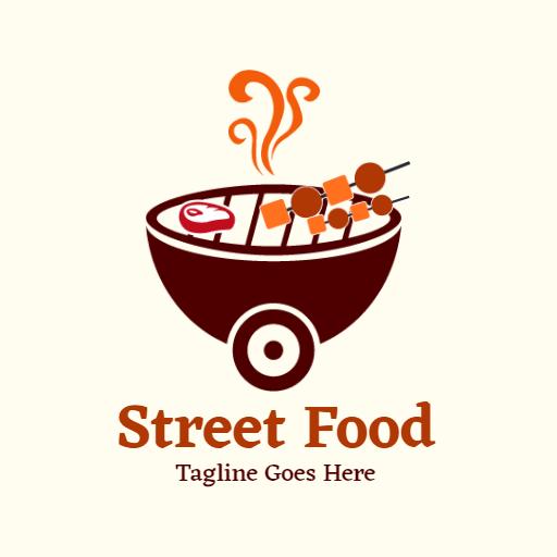 Delicious Grilled Meat and Skewers Representing Street Food Logo Template