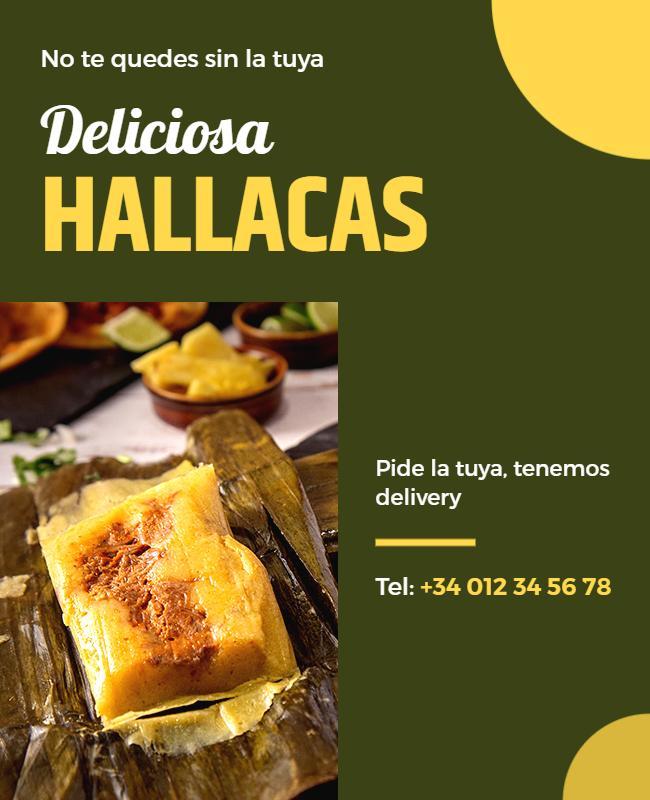 Delicious Hallacas Delivery Flyer Template