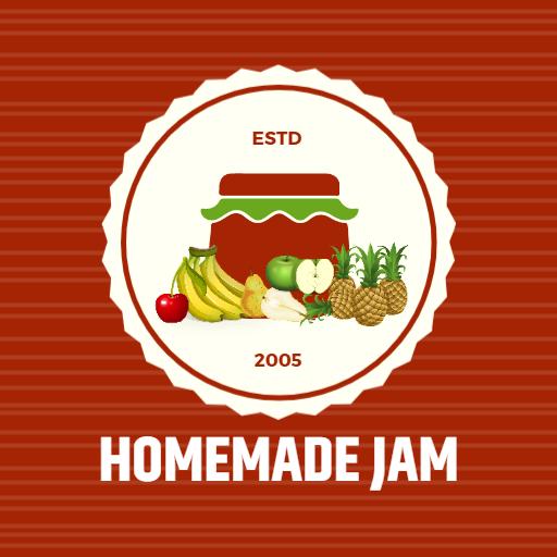 Delicious Homemade Jam with Fresh Fruits and Ingredients Logo Template