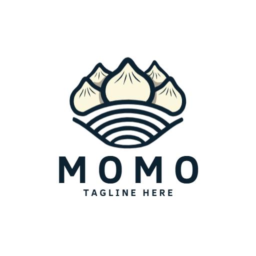 Delicious Homemade Momos Representing Authentic Nepali Cuisine Logo Template