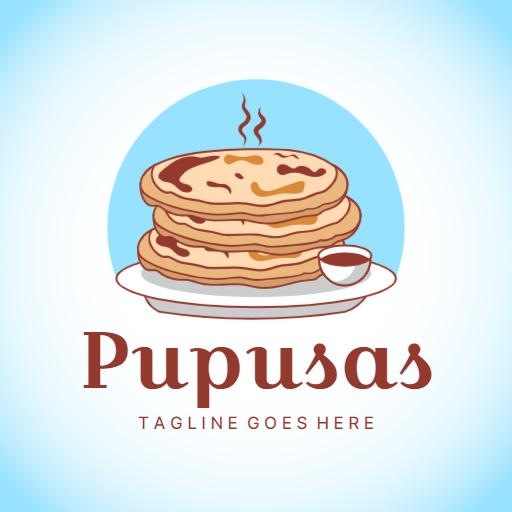 Delicious Homemade Pupusas with Warm Sauce Logo Template