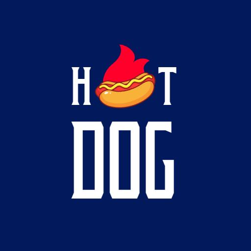 Delicious Hotdog Design with Fun Flame Elements Logo Template