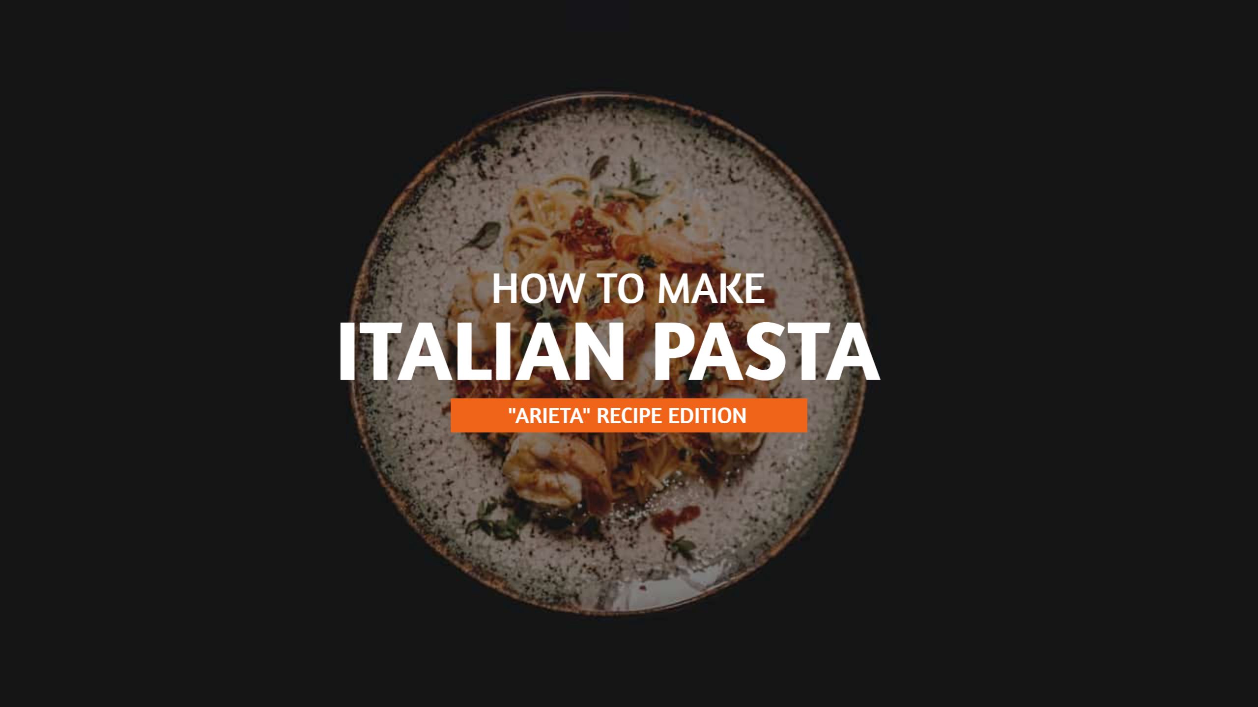 Delicious Italian Pasta Cooking Tutorial YouTube Banner Template