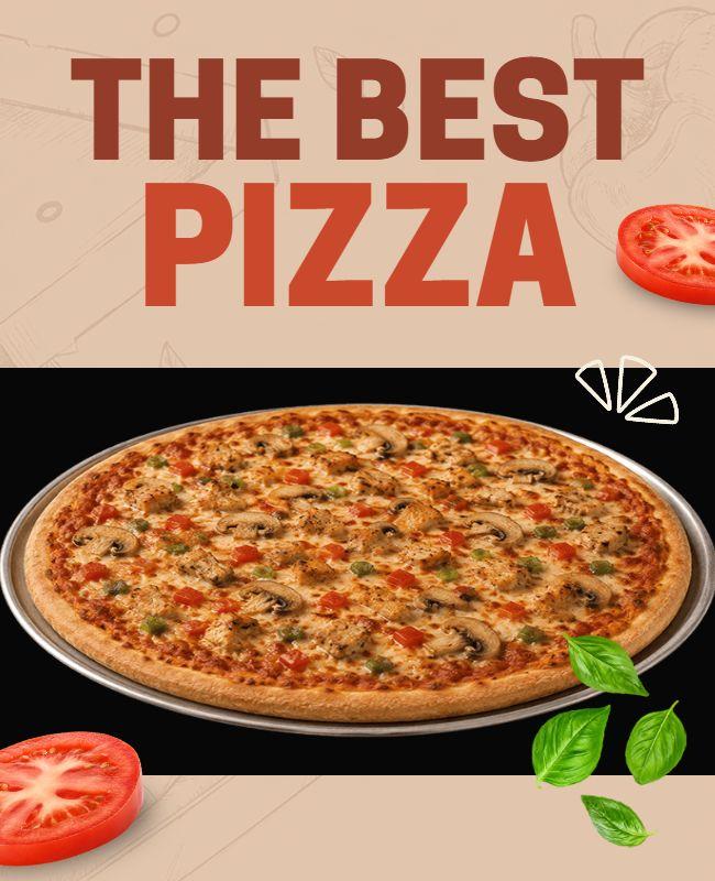 Delicious Italian Pizza Advertisement Poster Template