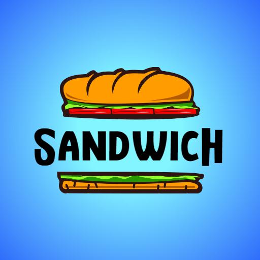 Delicious Layered Bun with Fresh Ingredients Sandwich Logo Template