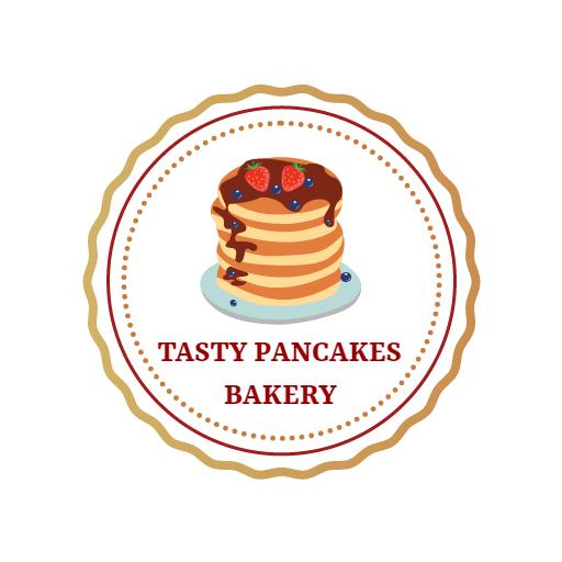 Delicious Layered Pancake Design for Cake Bakery Logo Template