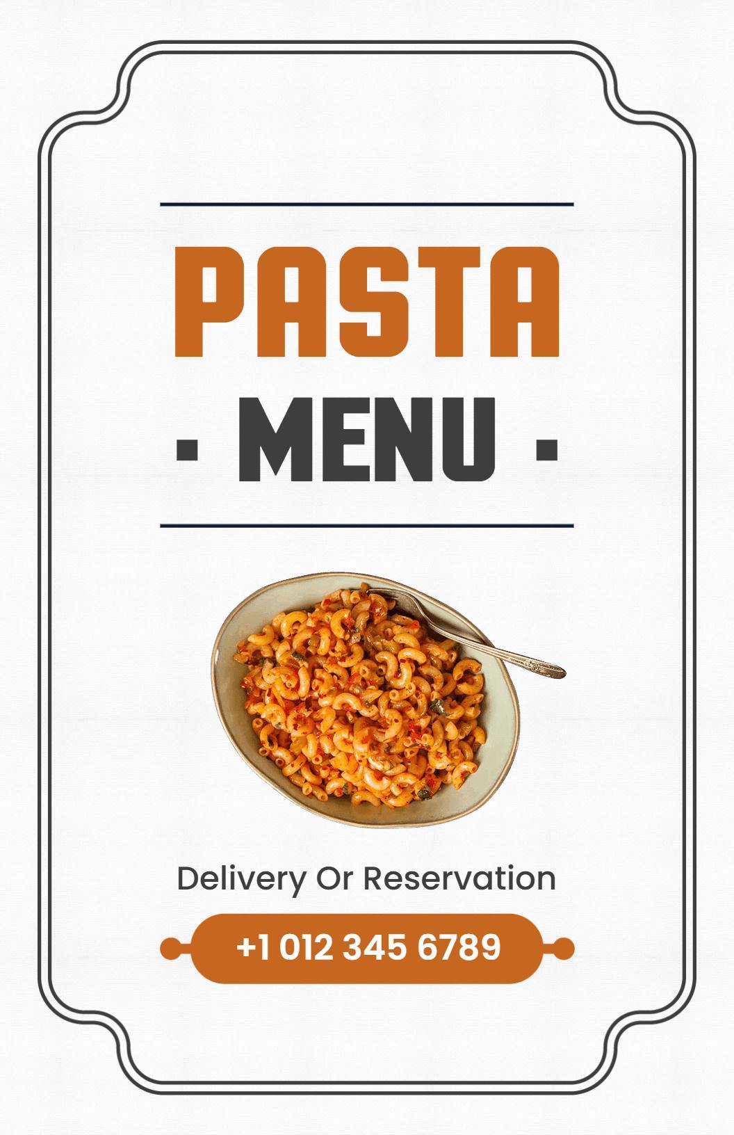 Delicious Lobster and Mushroom Ravioli Dishes Pasta Menu Template
