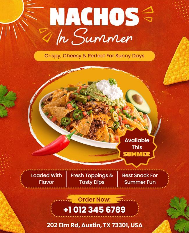 Delicious Nachos Summer Promotion Flyer Template