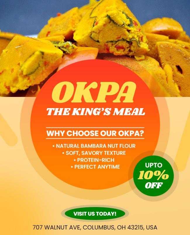 Delicious Okpa Meal Advertisement Flyer Template