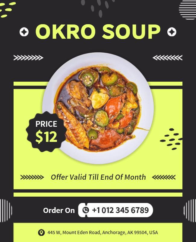 Delicious Okro Soup Promotional Flyer Template