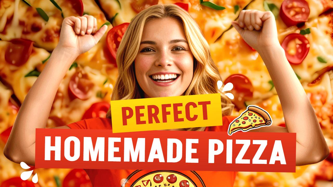 Delicious Perfect Homemade Pizza Recipe YouTube Thumbnail Template