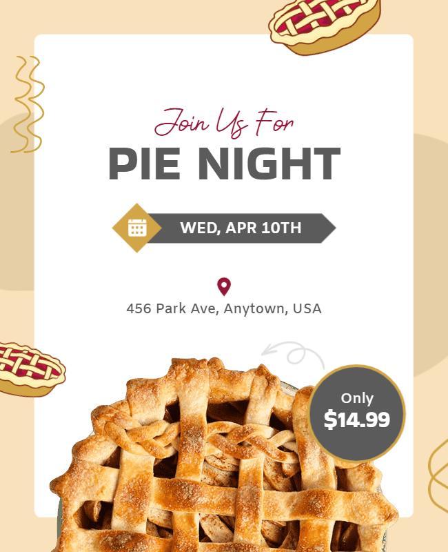 Delicious Pie Night Event Flyer Template