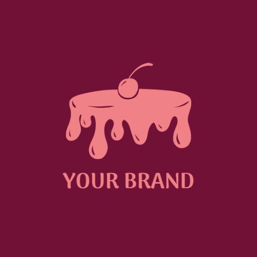 Delicious Pink Cake Design for Your Bakery Brand Logo Template