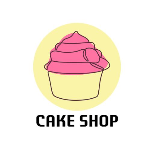 Delicious Pink Cupcake Design for Your Cake Shop Logo Template