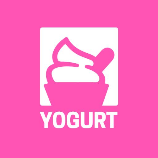 Delicious Pink Yogurt Delight Featuring Whipped Topping Logo Template
