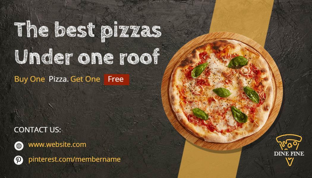 Delicious Pizza Restaurant Promotion Business Card Template
