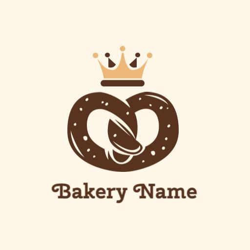 Delicious Pretzel Design Highlighting Artisan Bakery Logo Template