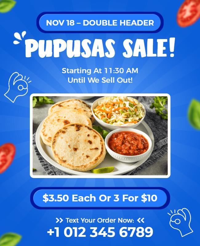 Delicious Pupusas Food Sale Flyer Template
