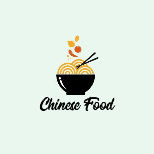 Delicious Ramen Noodles and Chopsticks for Chinese Food Logo Template