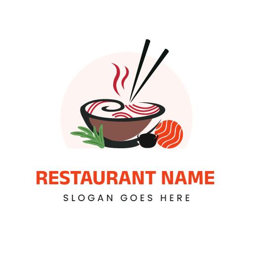 Delicious Ramen with Fresh Ingredients Highlights Japanese Logo Template