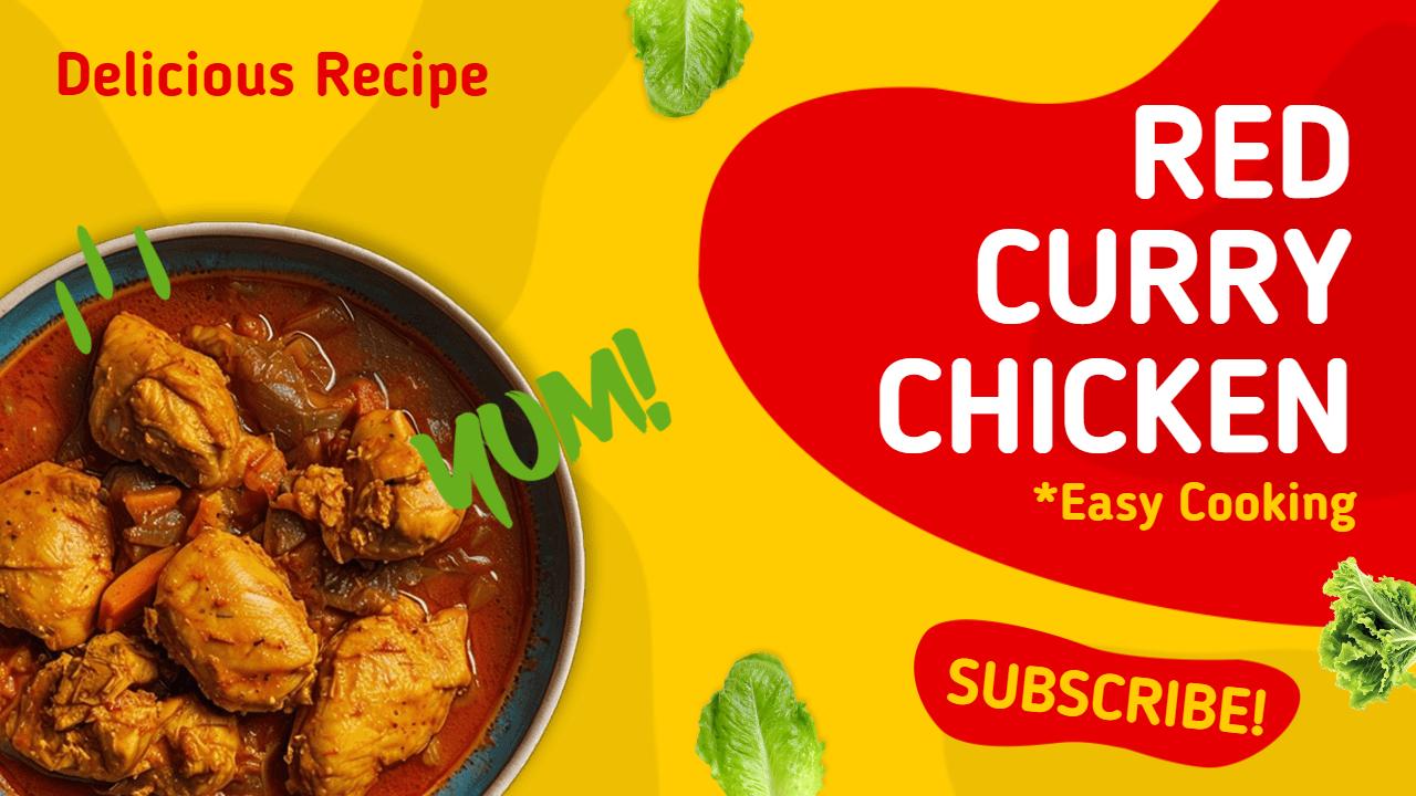 Delicious Red Curry Chicken Recipe Cooking Channel YouTube Thumbnail Template