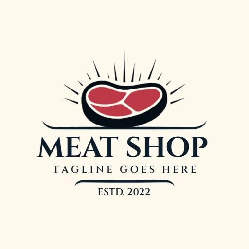 Delicious Red Meat Slice Symbolizing a Quality Meat Shop Logo Template