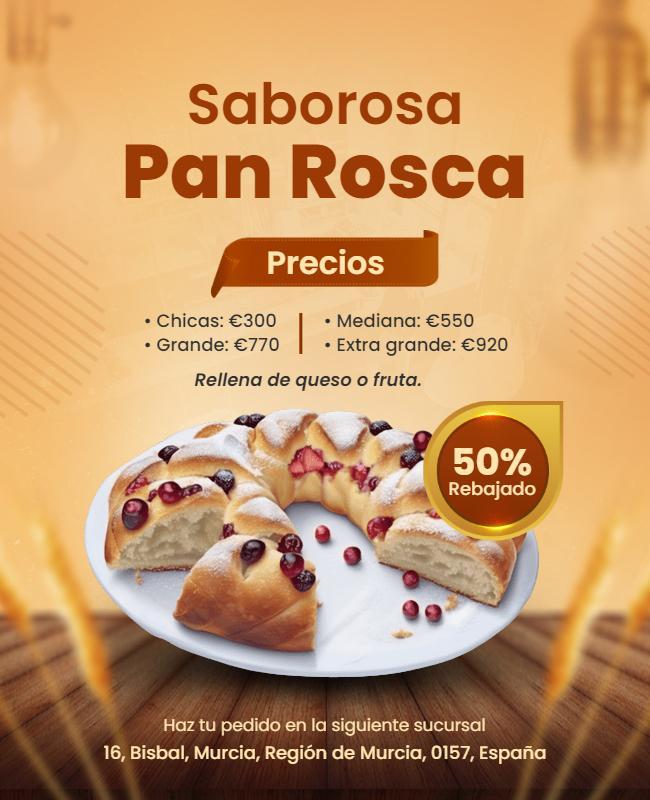 Delicious Ring Bread Promotion Flyer Template