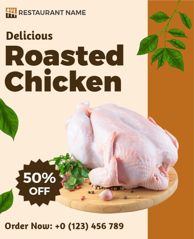 Delicious Roasted Chicken Promotion Flyer Template