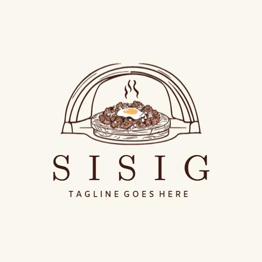 Delicious Sisig Dish Representing Authentic Filipino Food Logo Template