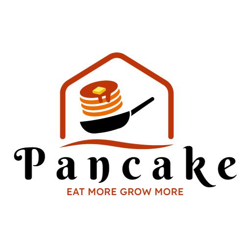 Delicious Stack of Pancakes Showcasing Bakery Cake Logo Template
