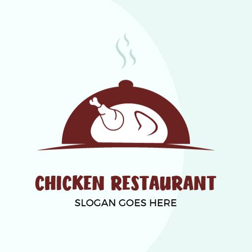Delicious Steaming Chicken Dish At A Cozy Restaurant Logo Template