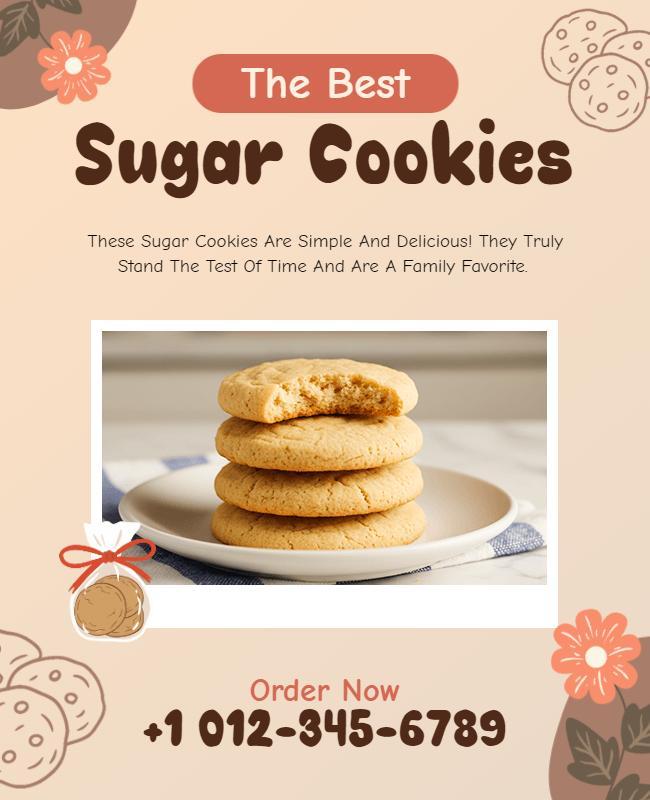 Delicious Sugar Cookies Promotion Flyer Template