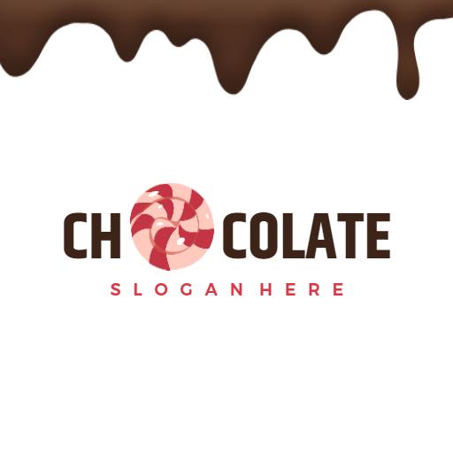 Delicious Swirls of Chocolate and Candy Treats Logo Template