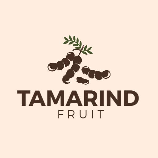 Delicious Tamarind Fruit with Rich Brown Elements Logo Template