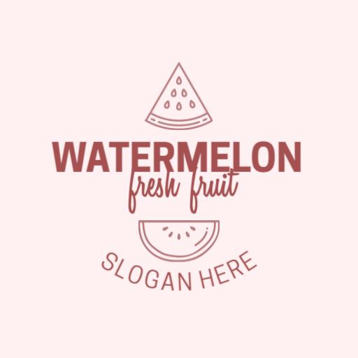 Delicious Watermelon Fresh Fruit Logo Showcasing Refreshing Flavors Logo Template