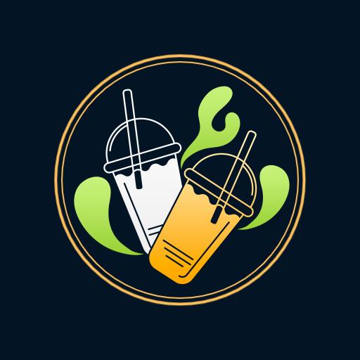 Delicious Yellow and White Milkshake Featuring Refreshing Design Logo Template