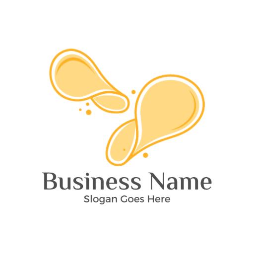 Delicious Yellow Chip Design Perfect for Snack Branding Logo Template
