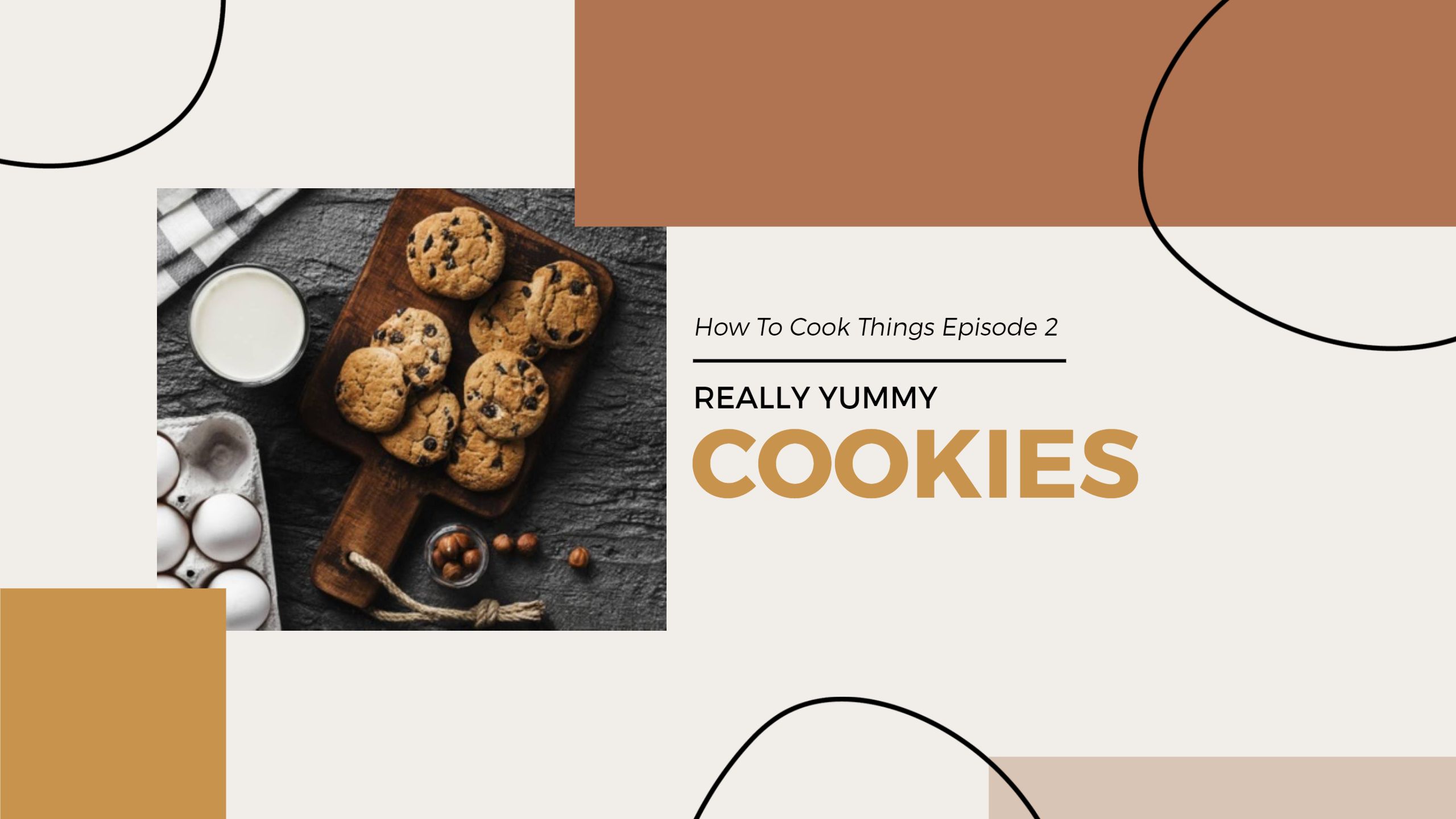 Deliciously Baked Cookies on Light Background YouTube Banner Template