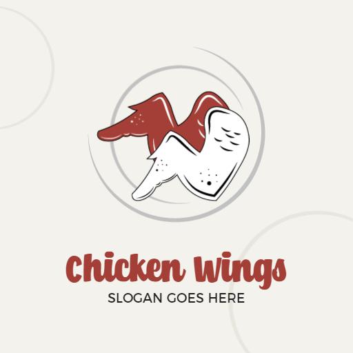 Deliciously Grilled Chicken Wings for Flavor Exquisite Eats Logo Template