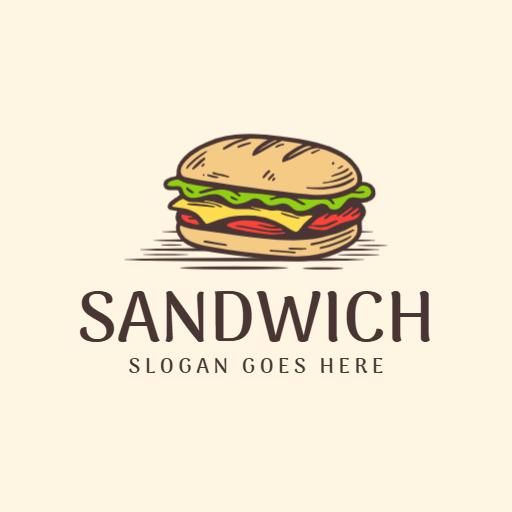 Deliciously Layered Classic Sandwich for Food Lovers Logo Template