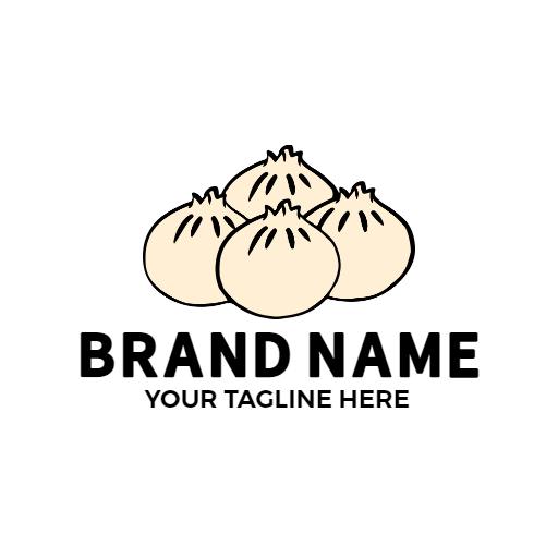 Deliciously Steamed Filling Asian Momos for Food Lovers Logo Template