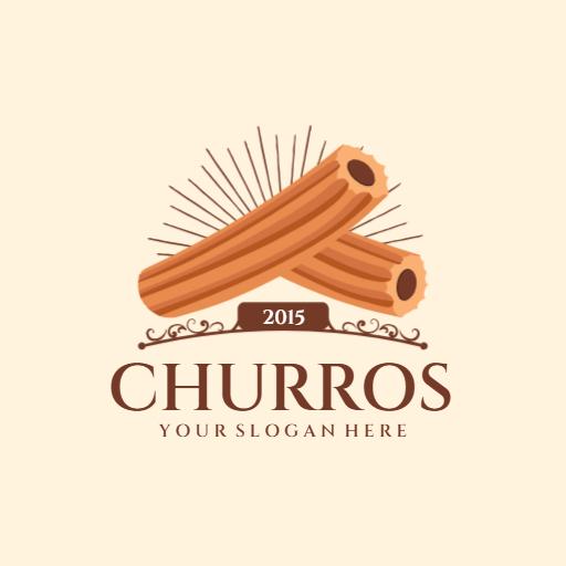 Deliciously Sweet Cinnamon Churros for Your Dessert Logo Template