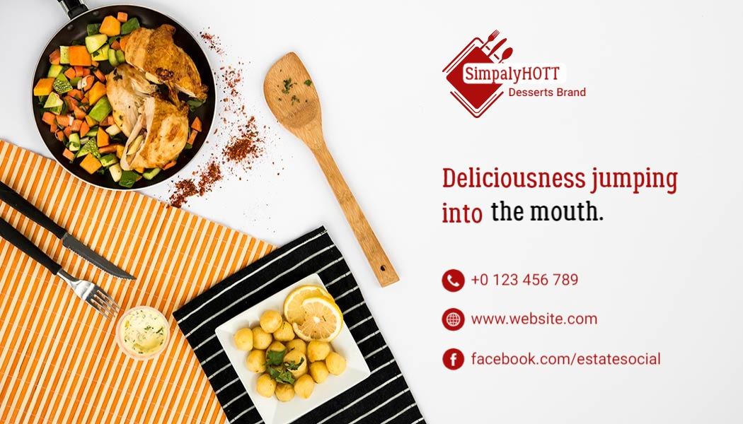 Deliciously Vibrant Restaurant Culinary Experience Business Card Template
