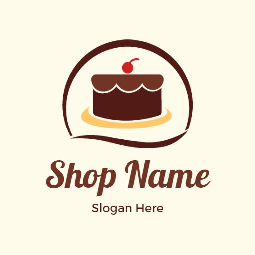 Delightful Brown Cake Design for a Sweet Bakery Logo Template