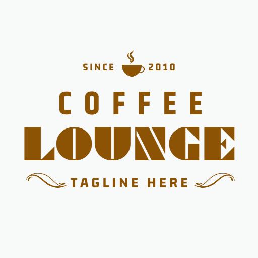 Delightful Brown Coffee Experience in a Cozy Lounge Logo Template