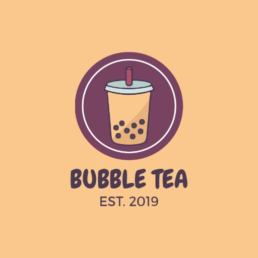 Delightful Bubble Tea Design Featuring Iconic Drink Logo Template