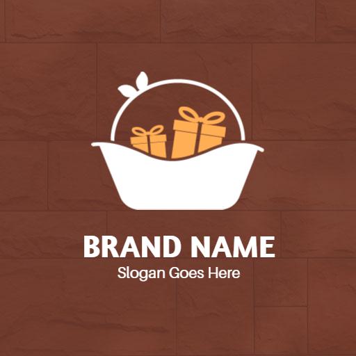 Delightful Gift Hamper with Festive Presents Logo Template