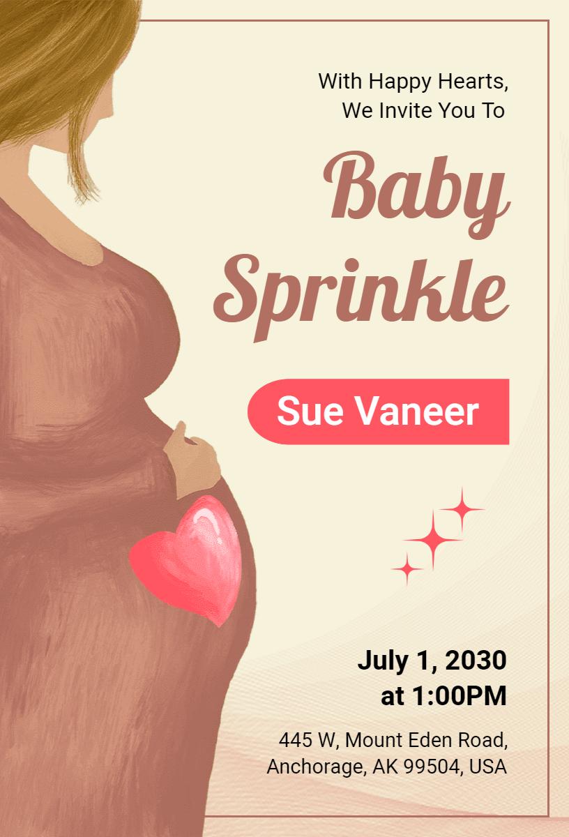 Delightful Nature-Themed Baby Sprinkle Celebration Invitation Template