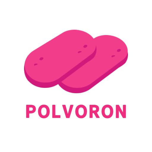 Delightful Pink Polvoron Pastry Design for Dessert Lovers Logo Template
