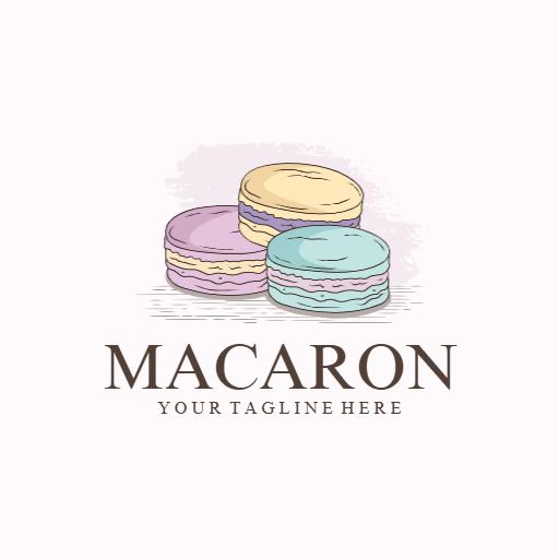 Delightfully Colorful Macarons for Your Bakery Logo Template